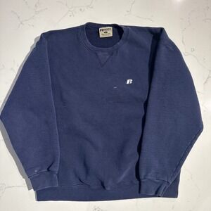 Vintage Russell Athletic Pro Cotton Sweatshirt Navy Blue Crewneck